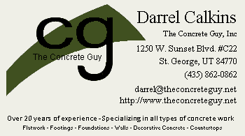 Darrel Calkins - The Concrete Guy