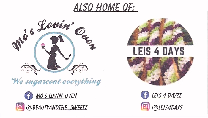 Business Card - Mo' Lovin' Oven & Leis 4 Days