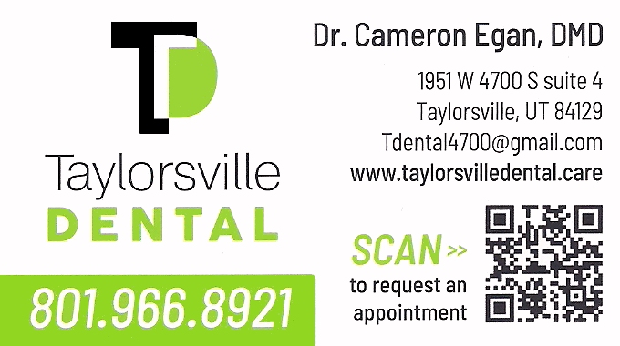 Business Card - Taylorsville Dental - Cameron Egan