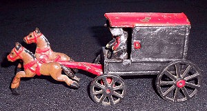 Collectible Cast Iron Amish Horse & Buggy