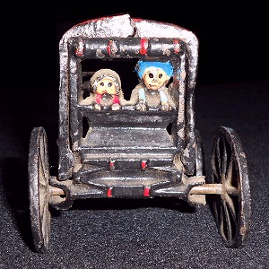 Collectible Cast Iron Amish Horse & Buggy