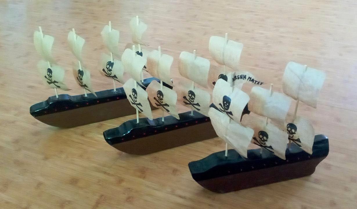 Wooden Pirate Ships - $10 each