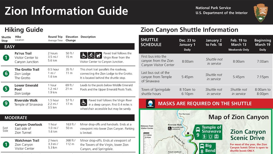 Zion - Hiking Information